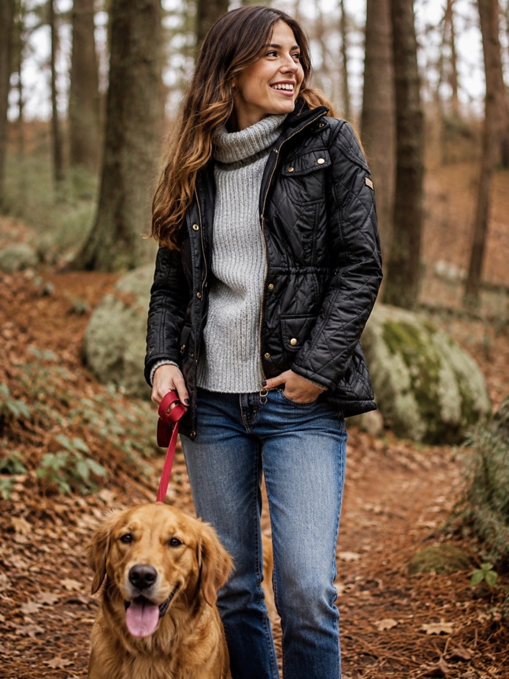 Barbour Coat Arrow Parka Quilted in Black